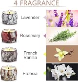 Yinuo Mirror Scented Candles Gift Set 4.4 oz Soy Wax Tin 4 Pack view 2