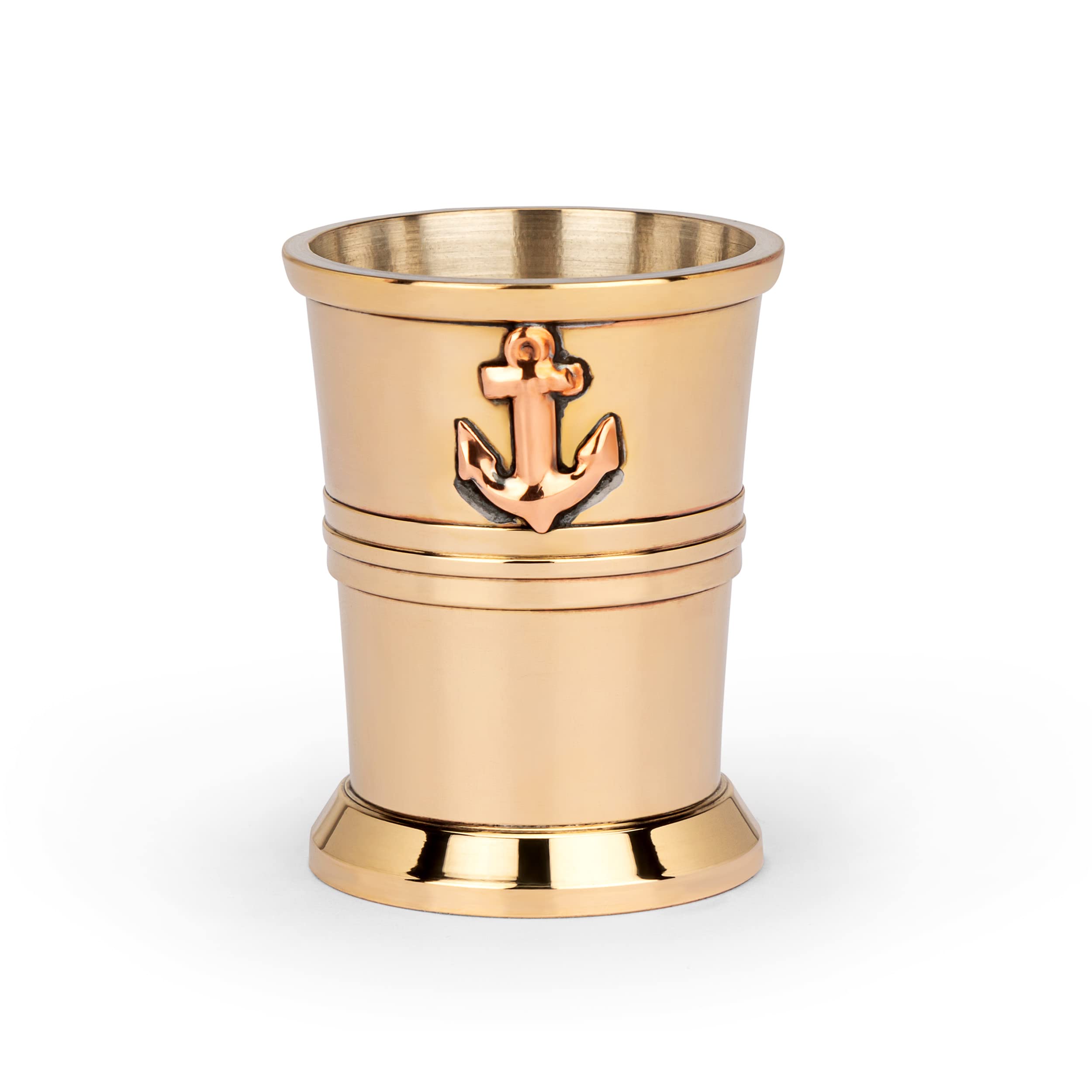 NKlaus Maritim 3 cl Brass Mug Silver Plated Inside Rum Mug 11708