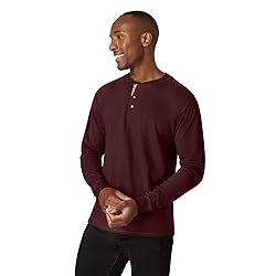 Hanes mens Beefy Long Sleeve Three-button Henley