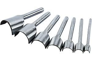 YaeTek Leather Craft Tools DIY Half-Round Cutter Punch Strap Belt Wallet Bag End Cutting Tool Arc-Shaped 7 Sizes 10-40mm