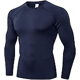 Men's Compression Shirts Long Sleeve Athletic T Shirt Workout Cool Dry Running Tops Gym Undershirts Baselayers 1/2 Pack