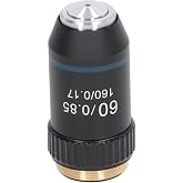 Garosa 60X Achromatic Microscope Objective Lens | High Light Transmittance, 20.2mm Interface, 45mm Parfocal Distance, Brass, Biology Applications