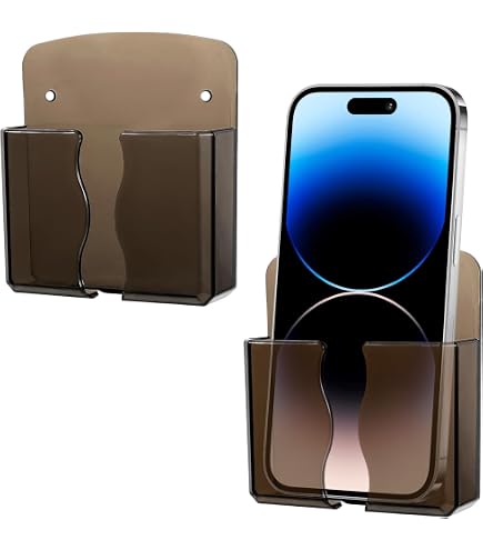 2Pcs Wall Mount Phone Holder Transparent Black Wall Nigeria