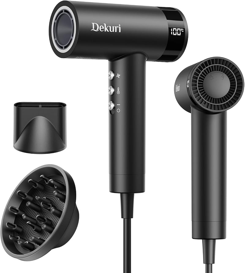 Dekuri Pro Hair Dryer 110,000 RPM Brushless Motor Ionic Care Diffuser