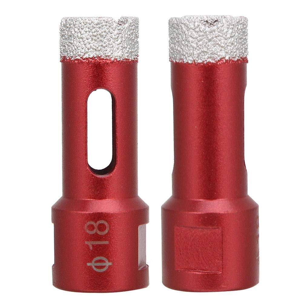 2Pcs Diamond Hole Saw Bits for Ceramic Tiles - 18mm Tile Drill Bit with M14 Female Thread, Compatible with Angle Grinders
