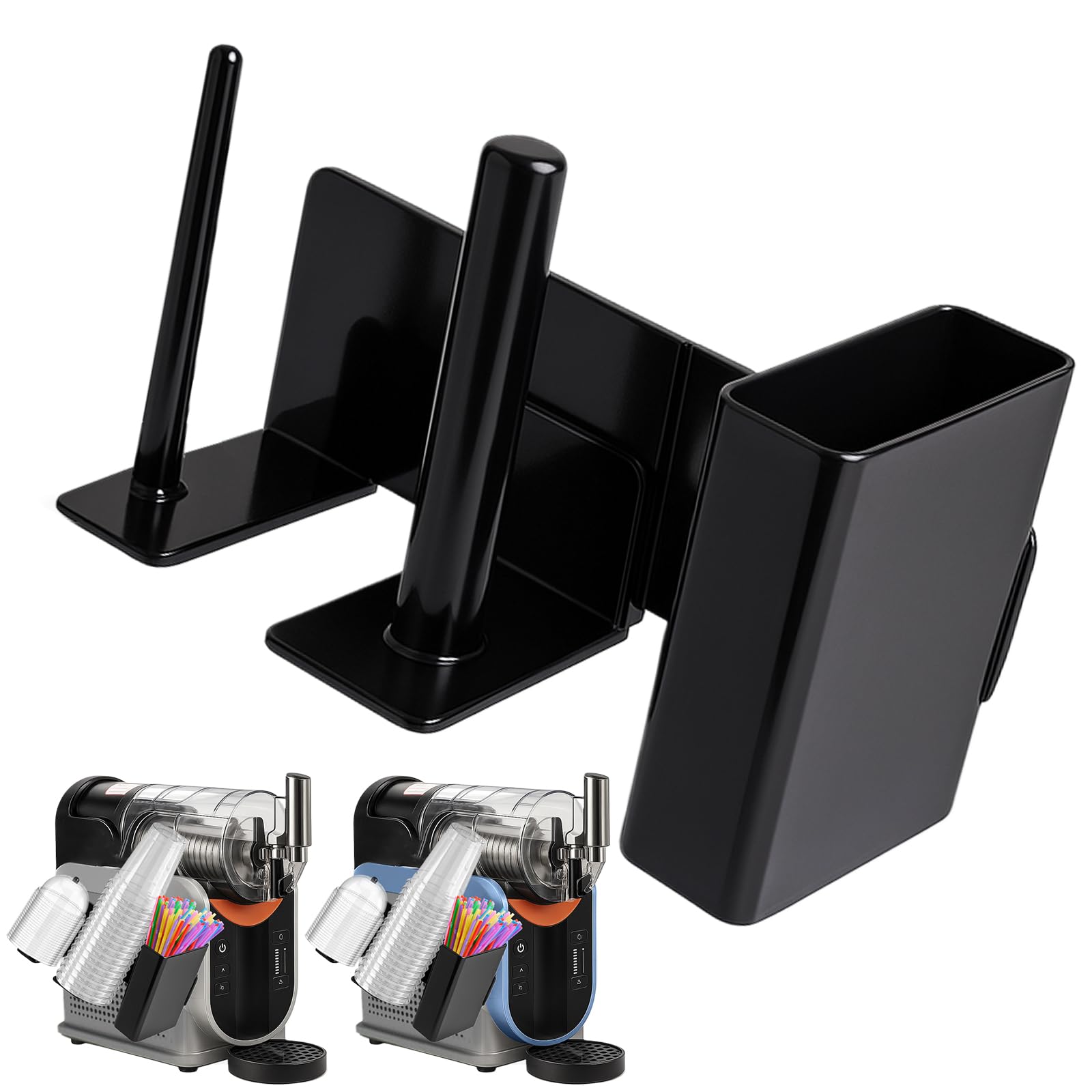 Photo 1 of Palksky Cup Organizer for Ninja Slushie Machine FS301 & FS300,Cup Straw and Lid 3 in 1 Holder for Ninja Slushy Margarita Accessories, Cup Dispenser fot Storage
