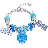 HUSURU ZETA Friends Greek Letters 1948 Amicae ZA Bracelets Sorority Large Beads Gifts Sisterhood Club Jewelry