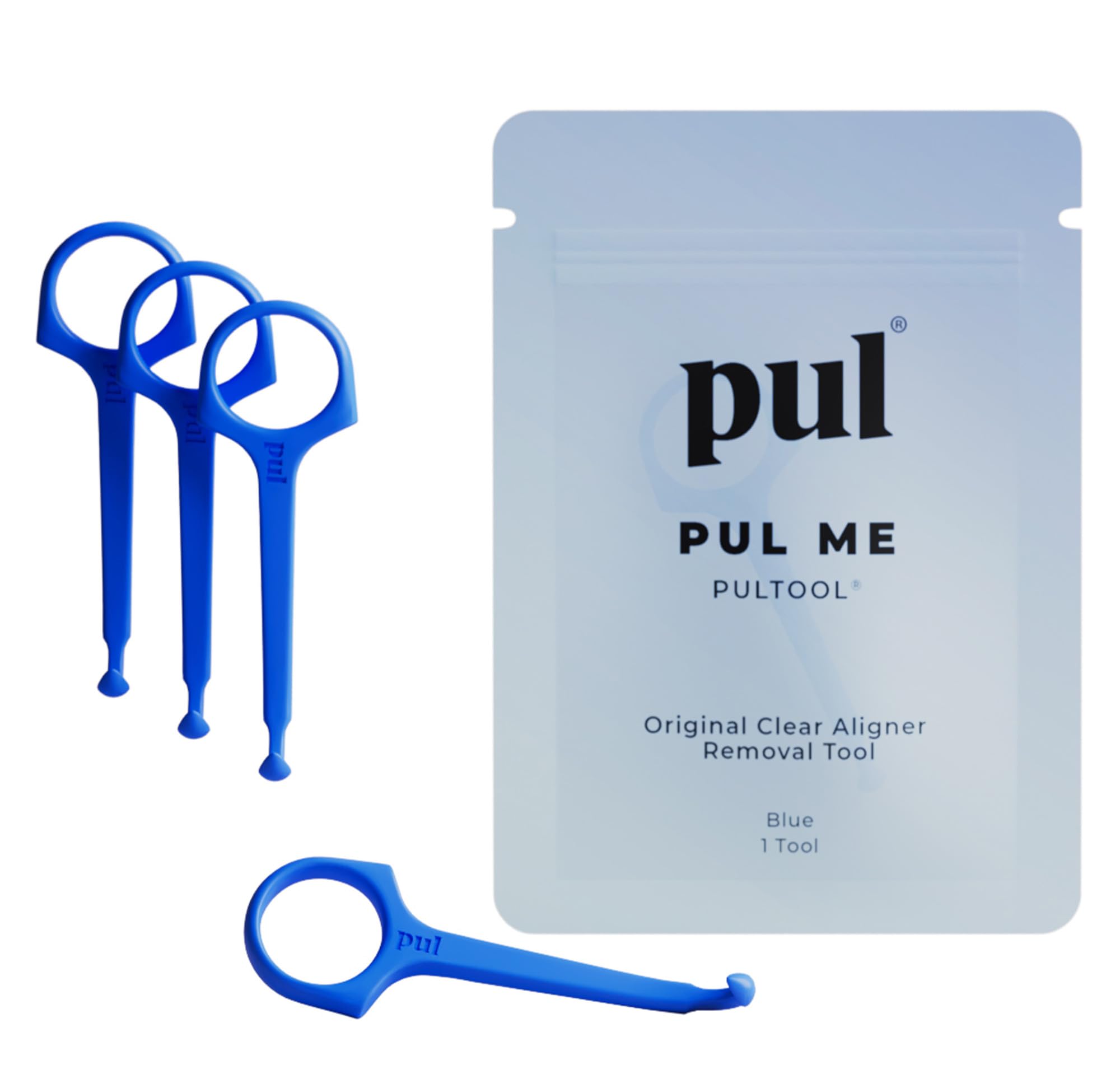 PUL Aligner Removal Tool - Blue | Safe & Hygienic Hook for Invisalign & Retainers | Gentle BPA-Free Design for Daily Use