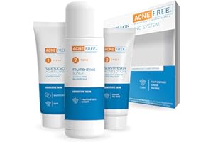 ACNEFREE Acne Free 3-Step Acne Treatment Kit with Salicylic Acid Face Wash, Alcohol-Free Toner, & Benzoyl Peroxide Lotion for Sensitive Skin and Fighting Breakouts, 24 Hour Face Clearing System