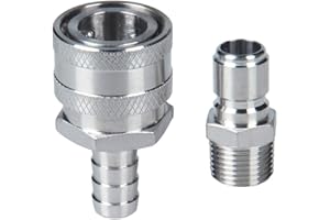 COWIN BREWING Stainless Steel Quick Disconnect Set Female Barb+Male MPT1/2 inch