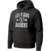 Hybrid Sports NFL - Las Vegas Raiders - Established - Men's and Women's Pullover Hooded Fleece Sweatshirt - Size Medium - Black