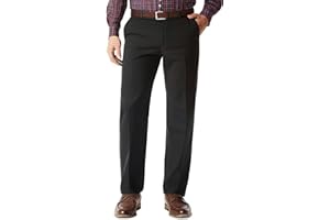 WANMINHAI Men's Classic Fit Flat Front Dress Pants Expandable Waist Wrinkle Free Suit Pants for Men