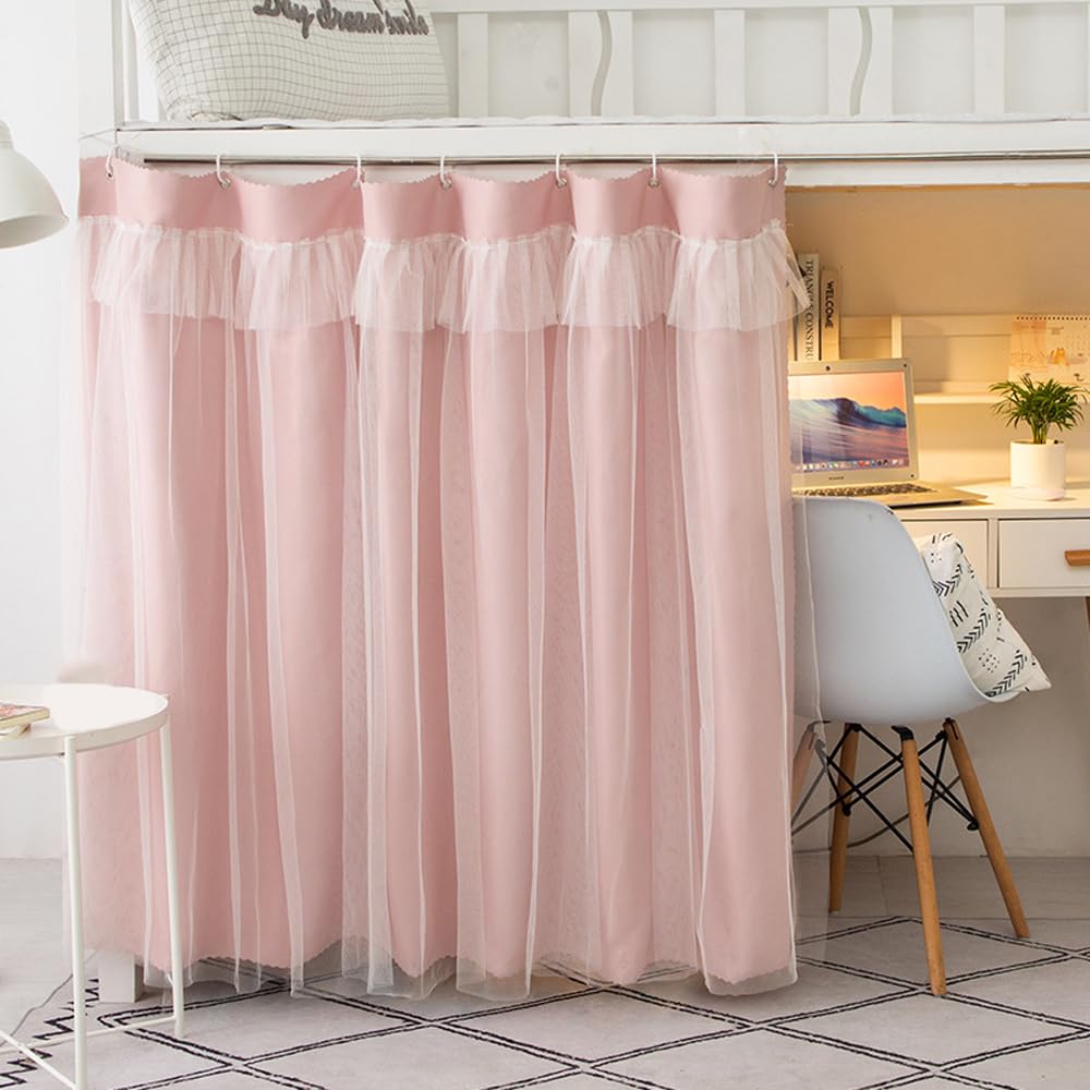 Photo 1 of ITODA Bottom Bunk Bed Curtains Cloth Privacy Nets Lightproof Dustproof Blackout Bunk Single Sleeper Bed Canopy Breathable Curtain Shading Bedding Junior Students College Home Train Drapery - 1 PCS