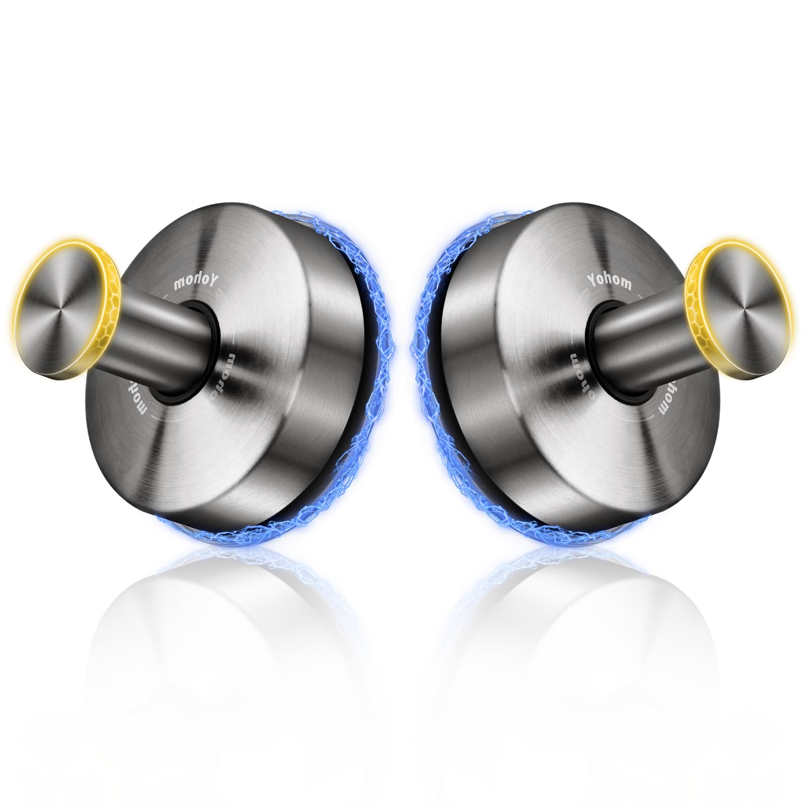 YOHOM Vacuum Suction Cup Hooks Towel Holder Stainless Steel for Bathroom Kitchen Coat Hanging Hooks Organizer for Towel No Drill Brushed Silver 2 pcs — image 1