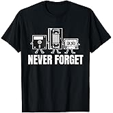 Never Forget Cassette Tape VHS Gamer Meme Mens Funny T-Shirt