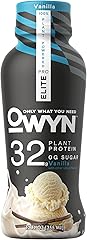 OWYN 100% Vegan Plant-Based Pro Elite High Protein Shakes | Vanilla, 12 Fl Oz | Dairy-Free, Gluten-Free, Soy Free, Keto Frien