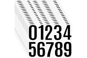 SXDMHYB 16 Sheets /160 PCS Mailbox Number stickers 4 Inch Waterproof Vinyl Large Decals Self Adhesive House numbers，for Signs Car Home Residence Trash can,Mailbox,Address Number(Black)
