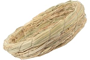 TOYANDONA Handwoven Woven Straw Bird Nest for Dove Pigeon Parrot Rabbits Durable Easy to Clean Nesting House