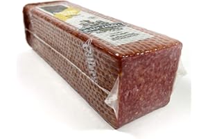 CAVIART SUPREME Mustard Seed Square Shaped Brand Salami. Sausage by Piller's (Black Kassel) Canada approx. 2.6 lb