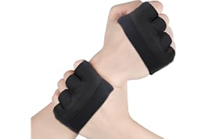 GUGUMO Grip Workout Gloves, Gym Gloves for Weight Lifting Kettlebell Pull-Ups Row Cross Training Non-Slip Silicone Four Finge