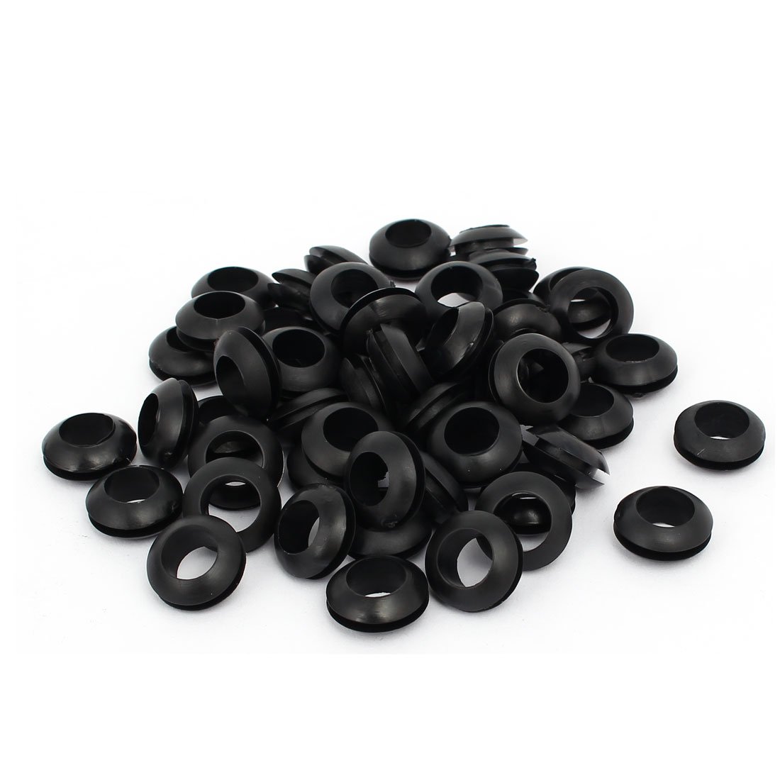 Sourcingmap Rubber Ring Sealing Grommet Electrical Wire Gasket Black 10mm Inner Dia 50pcs