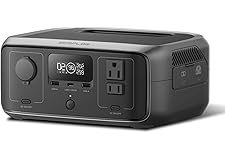 EF ECOFLOW Portable Power Station RIVER 3, 245Wh LiFePO4 Battery Power Station, 300W Up to 600W AC Output, <20 MS UPS & <30 d