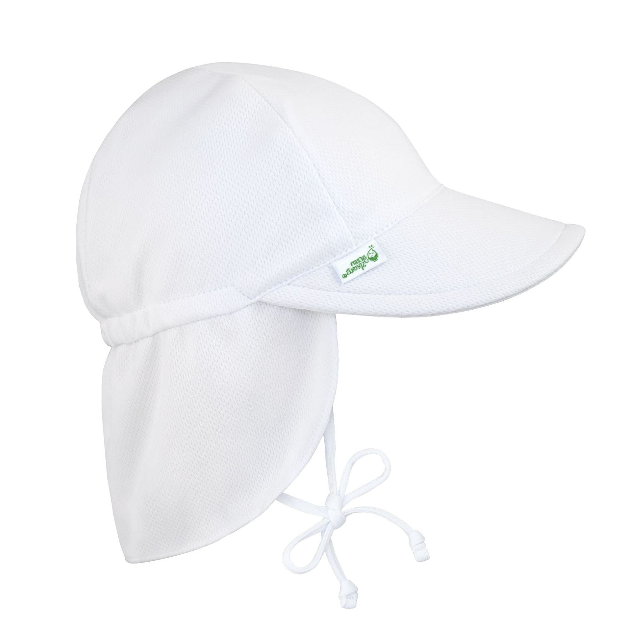 i play UV Breathable Swim and Sun Flap Hat, 2 to 4 Years, White