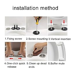 Lxrzls Stable Hinges， Toilet Seat ，Always Fits