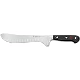 W&Uuml;STHOF Classic 8" Hollow Edge Artisan Butcher Knife, Black