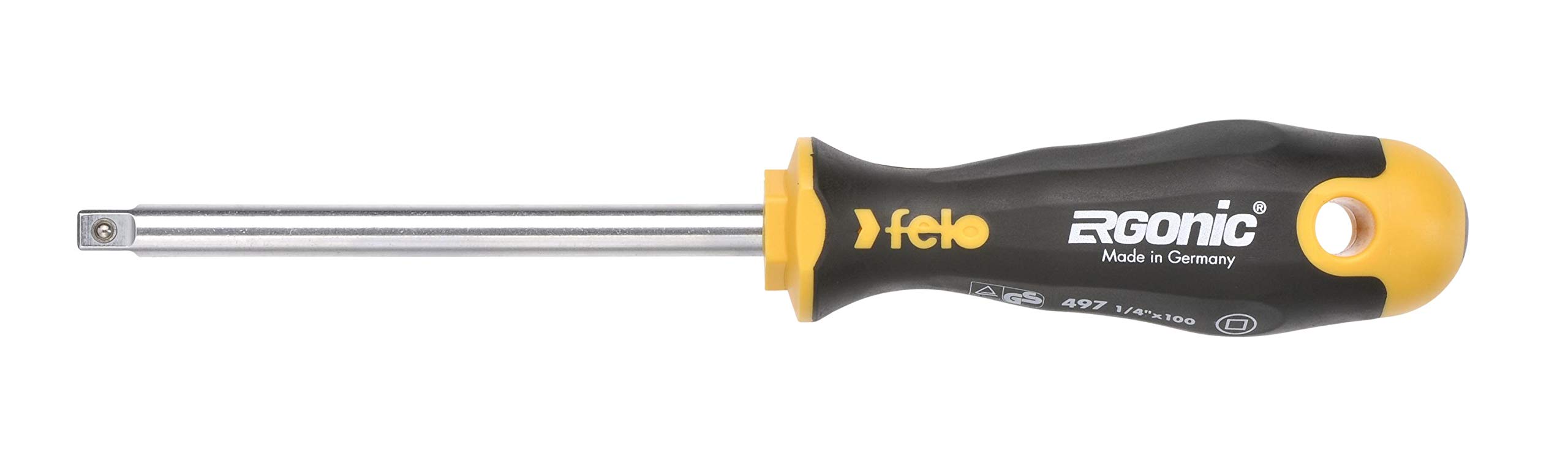 Felo Ergonomic Screwdriver with Adaptor for Socket Spanner 1/4 Inch
