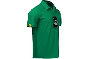 V VALANCH Mens Polo Shirts Short Sleeve Moisture Wicking Golf Polo Athletic Collared Shirt Tennis T-Shirt Tops