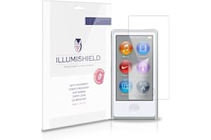 ILLUMISHIELD Screen Protector Compatible with Apple iPod nano 7 (7th Gen,2012)(3-Pack) Clear HD Shield Anti-Bubble and Anti-Fingerprint PET Film