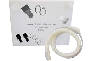 CLASSACUSTOMS Class A Customs | T-4000-BPK| 40 Gallon Fresh Water Tank & Plumbing Kit RV Concession