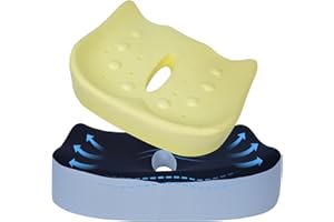 Ergonomic X Large Memory Foam Seat Cushion, Car Cushions for Driving, Office, Home, Wheelchair, Pressure Relief Pad for Long 