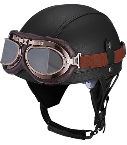 dot german motorcycle helmet canada Helmet, Style DOT, Adult Half (Matte Black, XL) Chrome Embrace a bold Model:AT100HPTA YGroup_Trout Riddell Speedflex True Helmet