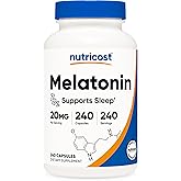 Nutricost Melatonin 20mg, 240 Capsules, Non-GMO & Gluten Free