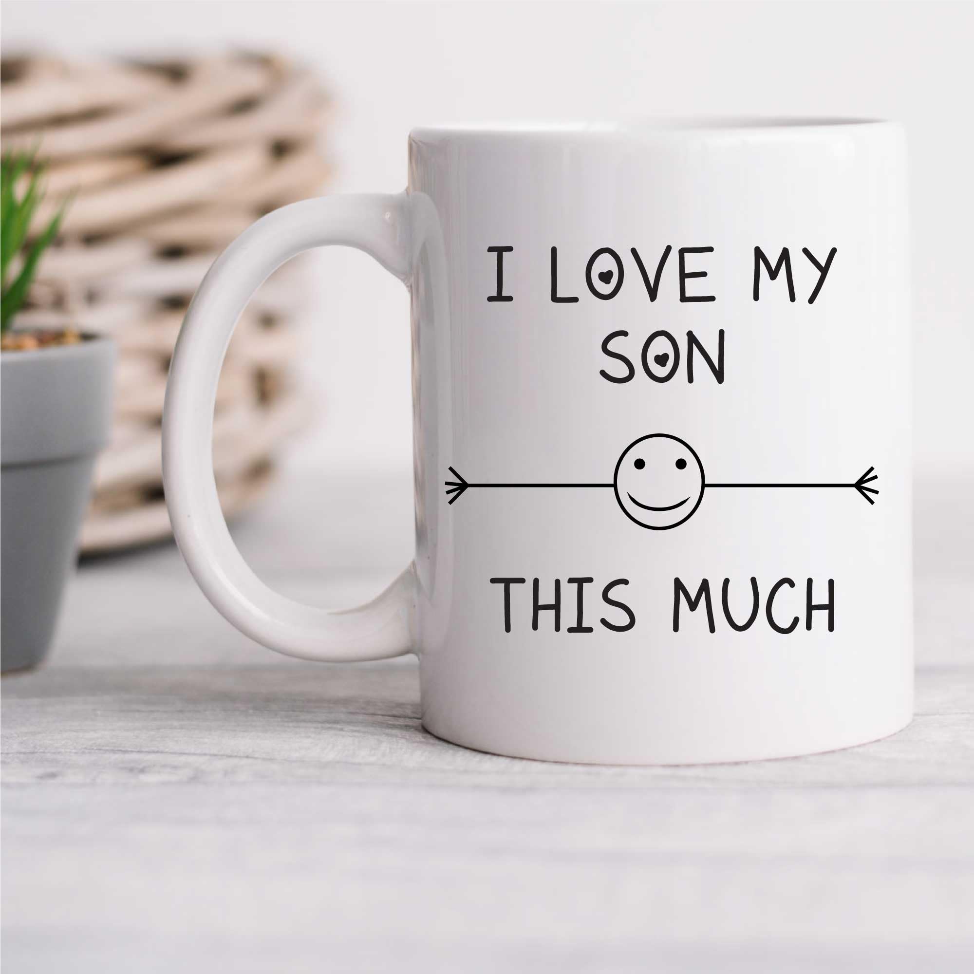 60 Second Makeover Limited I Love My Son This Much Mug Friend Mum Dad Birthday Gift Christmas Novelty Humour Funny Fathers Day Mothers Day