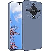 Yarxiawin Phone Case for Honor Magic 6 Lite, Silky Soft Touch for Honor Magic 6 Lite Case Silicone Shockproof Slim Cute Anti Fingerprint Protective Cover Aesthetic (Gray)