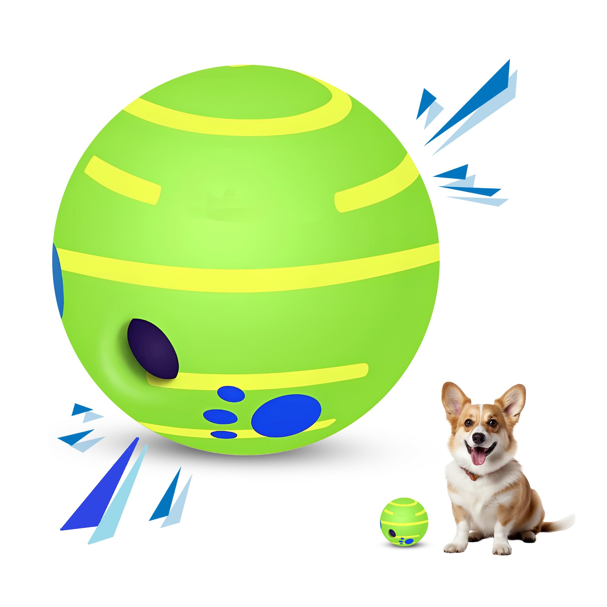 SIKARAAM 7cm Interactive Dog Toys Giggle Ball for Small Breeds Dogs - Durable, Wobble, Squeaky, Funny