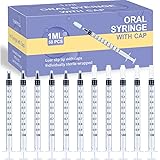 50 Pcs 1ml Syringes with Caps Oral Dispenser