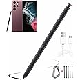yuzhiyong Galaxy S22 Ultra Stylus Pen Replacement for Samsung Galaxy S22 Ultra 5G Touch Stylus Pen S Pen(Without Bluetooth) Replacement Tips/Nibs and 30cm USB-A Cable (Burgundy)