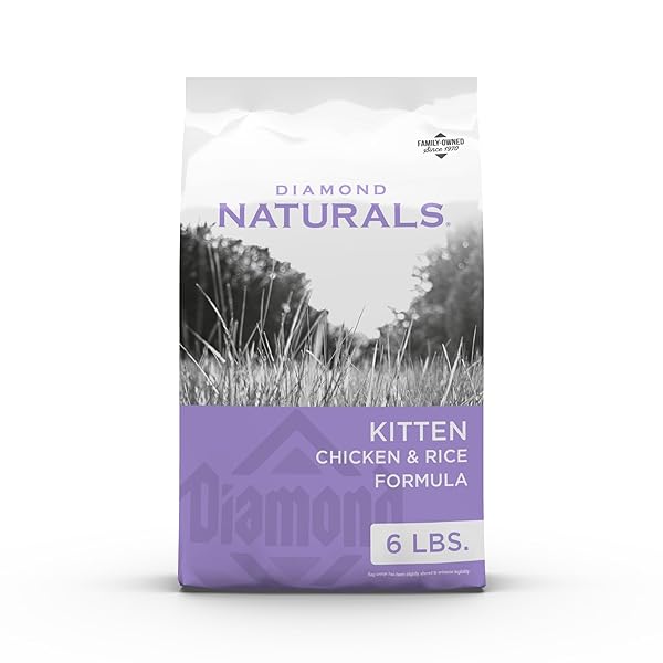 DIAMOND NATURALS KITTEN REAL MEAT RECIPE NATURAL DRY CAT FOOD WITH REAL CAGE FREE CHICKEN 6LB