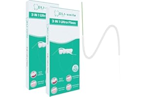 GLI-SMILE Dental Floss Super Floss Ultimate Floss, for Braces, Orthodontics, Pre-Cut Strands, 80 Count (2)