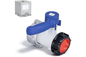 Butterfly Valve Tap, DN50 Garden Irrigation Valve Fittings 3in Coarse Thread IBC Tank Water Adapter Outlet Container Control 