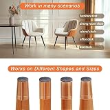 GICUNK 32Pcs Extra Small Silicone Chair Leg Protectors with Felt Pads view 4