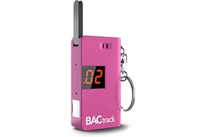 BACtrack Keychain Breathalyzer (Pink) | Ultra-Portable Pocket Keyring Alcohol Tester for Personal Use