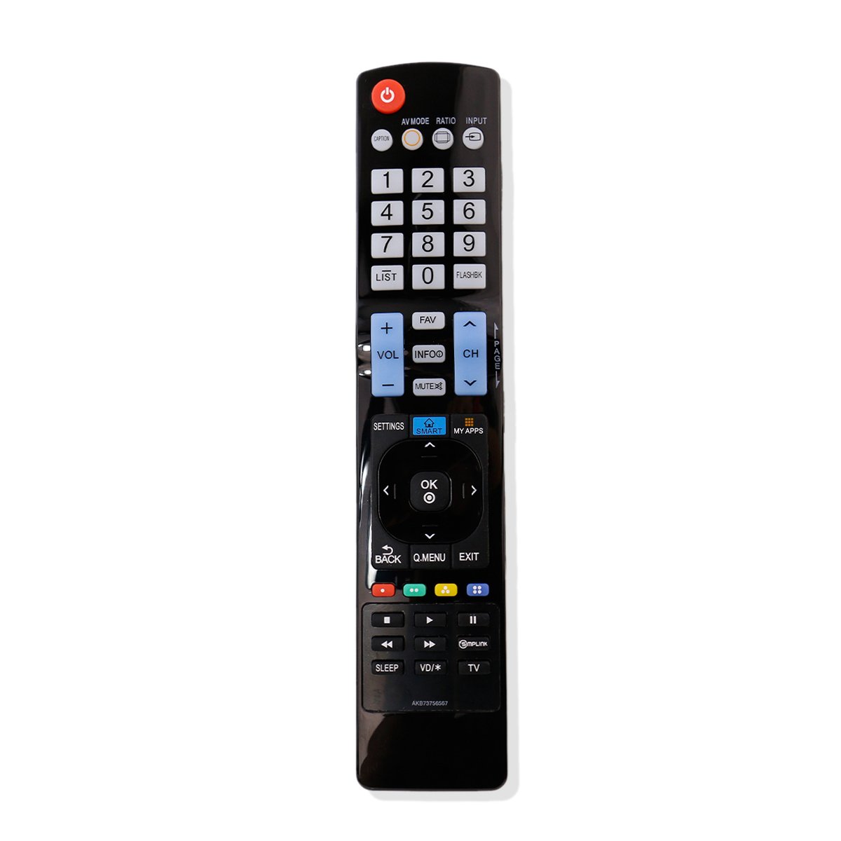 VINABTY AKB73756567 Replace Remote Control for LG TV 32LD550 47LD650 42LD550 42LD550UB 32LD550UB 52LD550UB 32LB5800 42LB5800UG 47LB5800 47LB5800UG 47LB6100 46LD550 55LD650UA 52LD550 46LD550UB 49UB8200