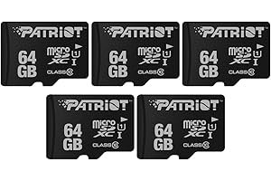 PATRIOT MEMORY Patriot LX Series Micro SD Flash Memory Card 64GB - 5 Pack