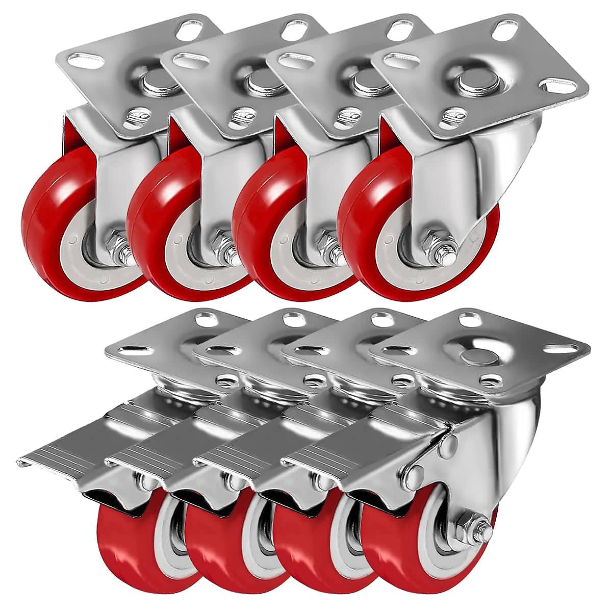 Online Best Service 8 Pack Caster Wheels Swivel