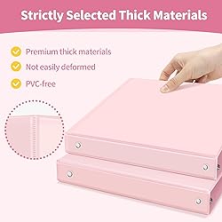 SUNEE 3 Ring Binder 1 Inch 1 Pack, Clear View